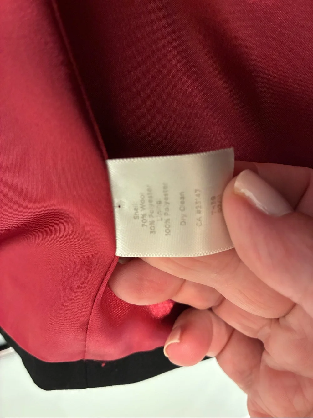 Talbots Black Tux Blazer with Hot PinkInterior